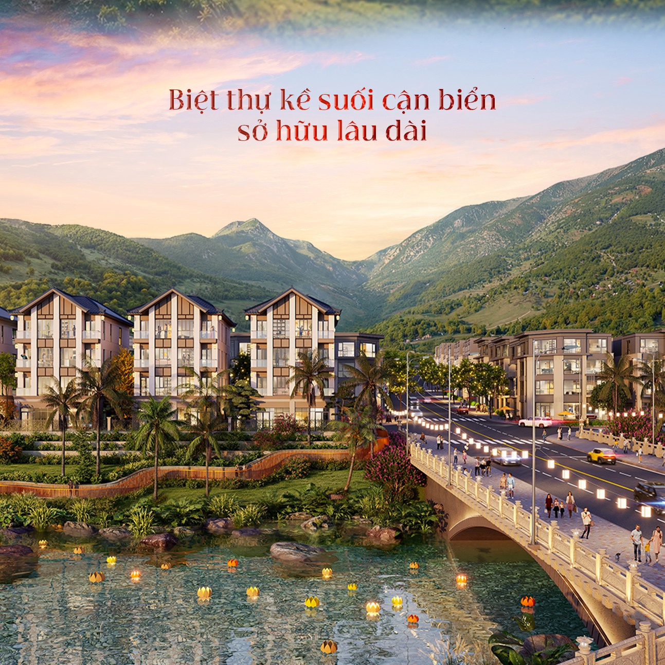Giải mã bài toán đầu tư tại Bạch Vân Lakeside Villas: Khi thông số “vàng” gặp địa thế hiếm có 3 biet thu lien ke suoi