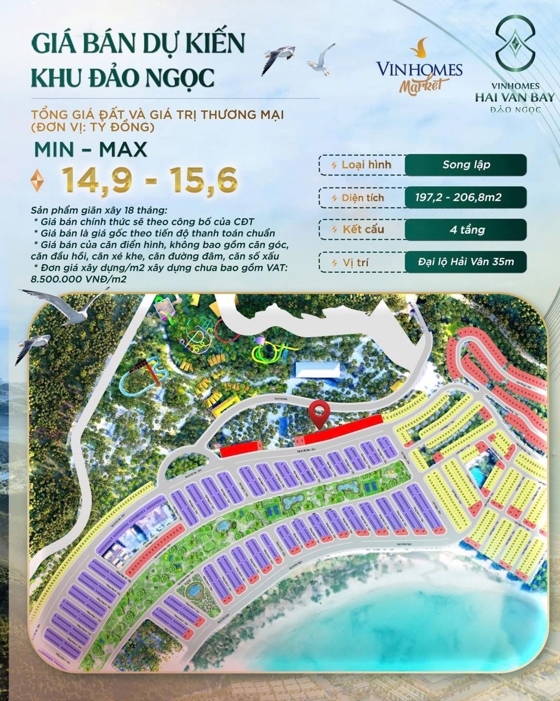Giá Bán Vinhomes Hải Vân Bay 2026 Mới Nhất Từ Chủ Đầu Tư 3 giá bán dự kiến khu đảo ngọc