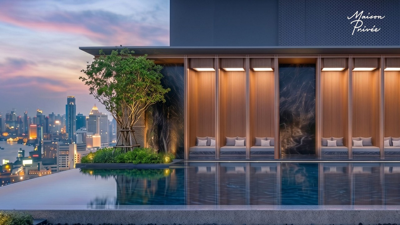 Bể bơi vô cực tại Maison Privee